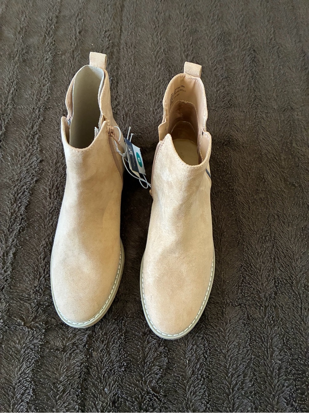 Universal Thread Beige Suede Chelsea Ankle Boots